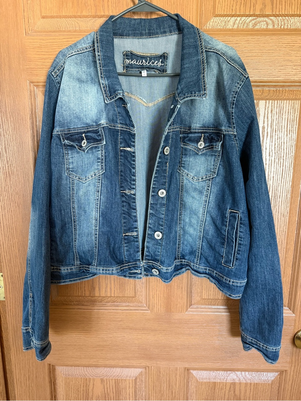 Maurices Two-Tone Blue Denim Jacket